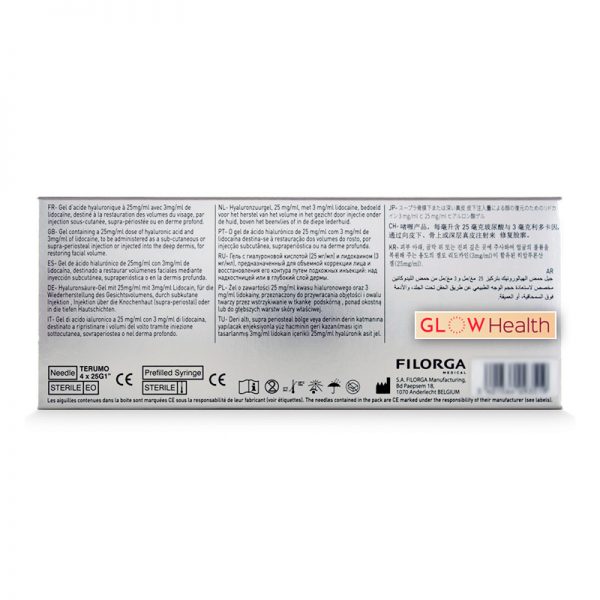 FILORGA ART FILLER VOLUME with Lidocaine 25mg/ml, 3mg/ml 2-1.2ml prefilled syringes - Image 4