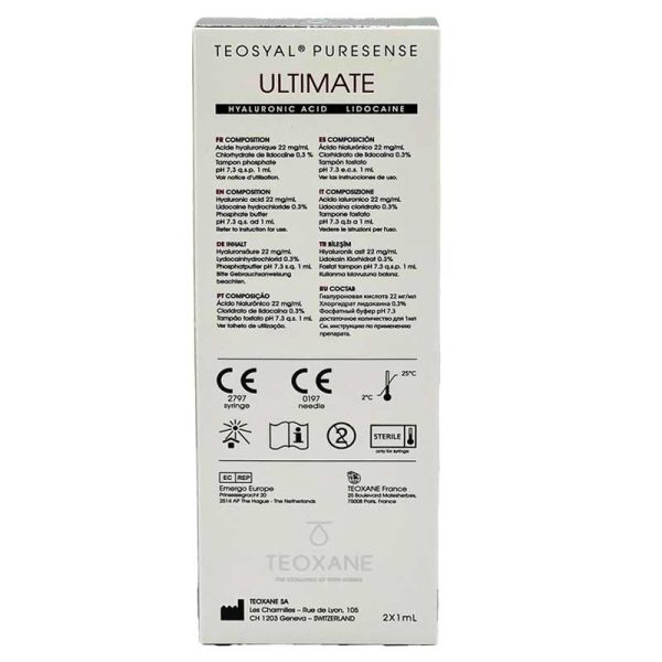 TEOSYAL® PURESENSE REDENSITY I 2x1ml 15mg/ml, 3mg/ml 2-1ml syringes - Image 4