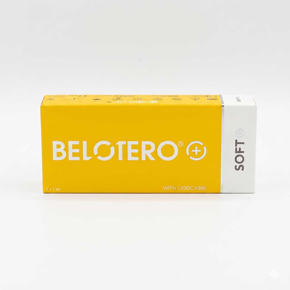 Caja de Belotero Soft con Lidocaína 1ml, opción ideal para comprar rellenos dérmicos de alta calidad para líneas finas.