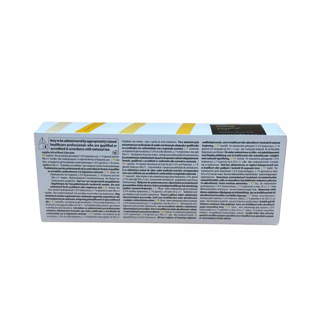 SAYPHA RICH de Croma. Comprar skinbooster de 1ml de ácido hialurónico no reticulado con glicerol para hidratación premium.