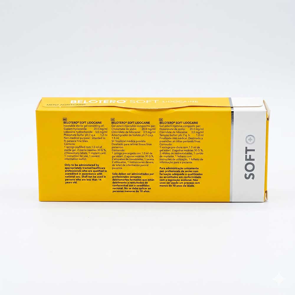 BELOTERO® SOFT with Lidocaine 20mg/ml, 3mg/ml 1-1ml prefilled syringe - Image 4