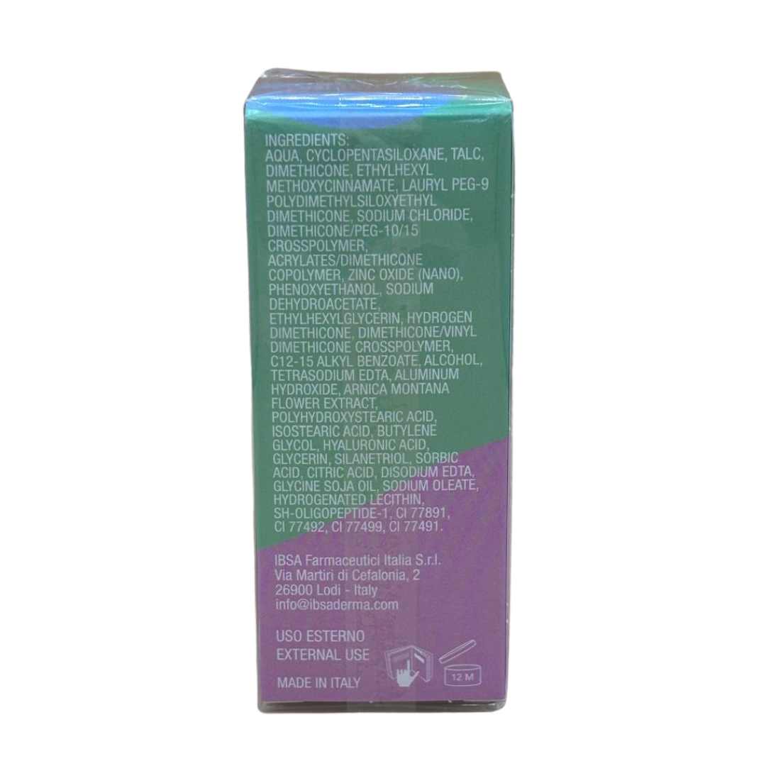 Caja de Viscoderm Cover Up tono Dark (20ml) de IBSA Derma para compra online. Maquillaje fluido estéril post-tratamiento para pieles oscuras en clínicas de España.